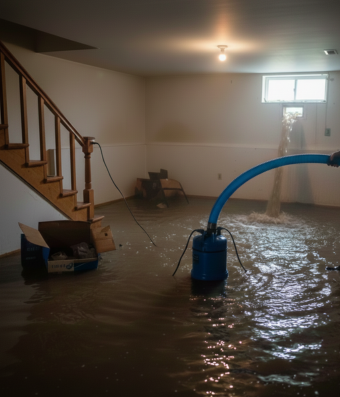 Abpumpen von Überschwemmungen